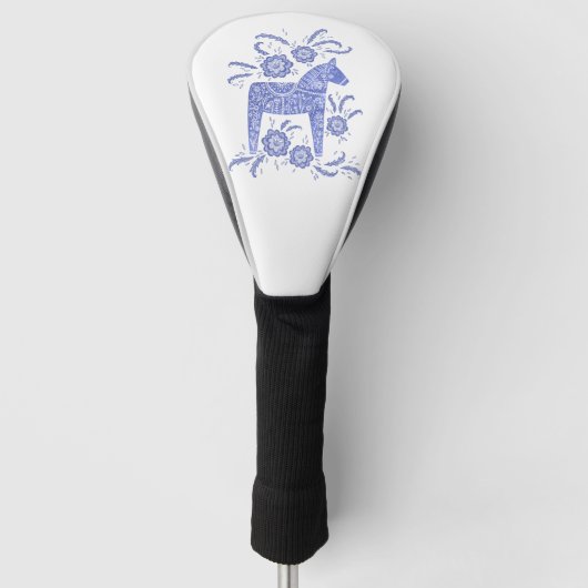 Schwedischer Dala Horse Indigo Golf Headcover (Vorderseite)