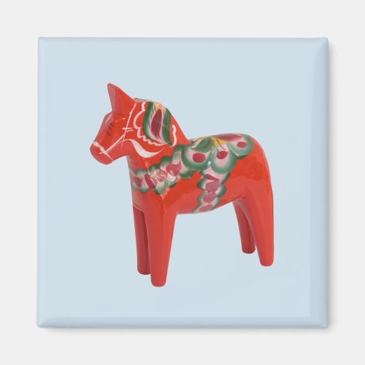 Schwedischer Dala Horse Skandinavien Magnet (Vorne)