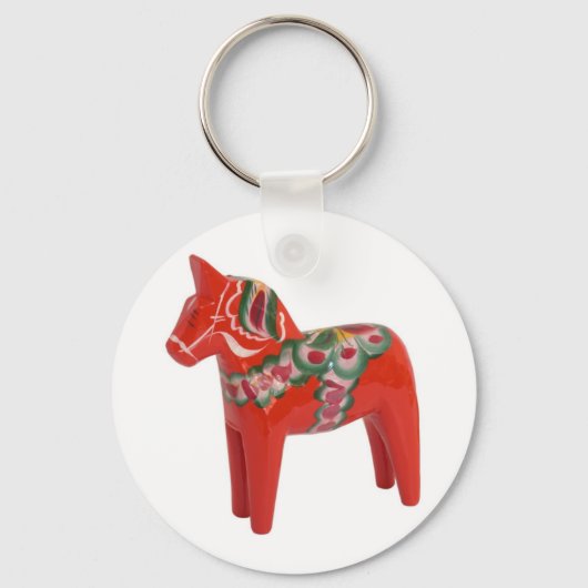 Schwedischer Dala Horse Skandinavien Schlüsselanhänger (Vorderseite)