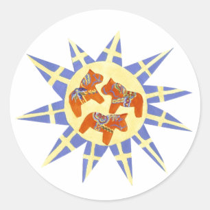 Schwedischer Dala Horse Sticker
