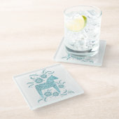 Schwedischer Dala Horse Untersetzer (Schrägansicht)