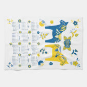 Schwedischer Dala Horse Volljährig 2026 Kalender Geschirrtuch (Horizontal)