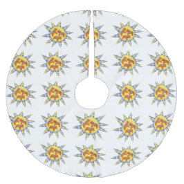 Schwedischer Dala Horse Weihnachtsbaumrock Polyester Weihnachtsbaumdecke