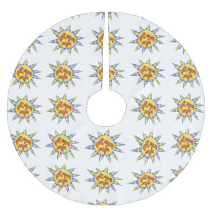 Schwedischer Dala Horse Weihnachtsbaumrock Polyester Weihnachtsbaumdecke