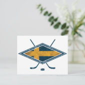 Schwedischer Eishockey Postkarte (Stehend Vorderseite)