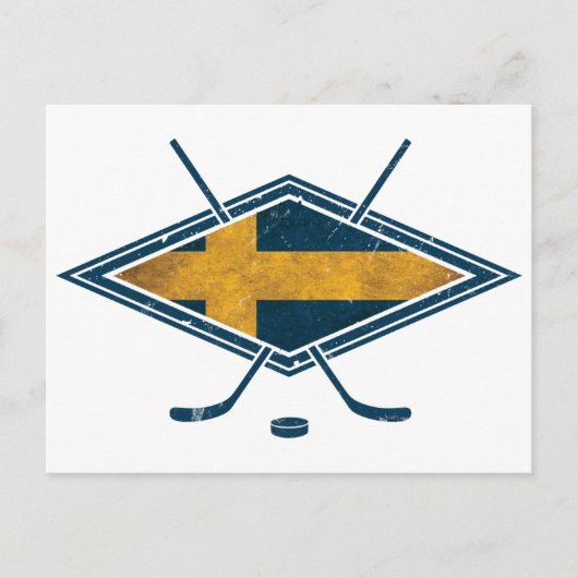 Schwedischer Eishockey Postkarte (Vorderseite)