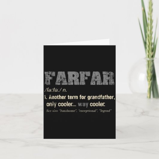 Schwedischer Farfar Lustige Definition Großvater G Karte (Vorderseite)