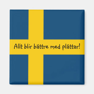 Schwedischer Flaggen-Thema-Kühlschrankmagnet - Magnet