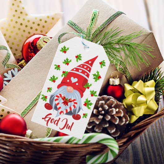 Schwedischer Gnome mit Herz Geschenkanhänger