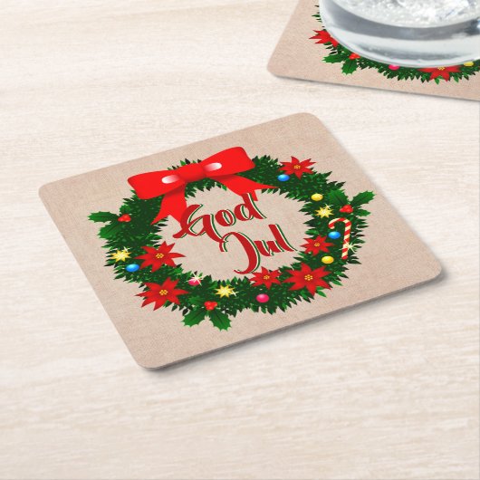 Schwedischer Gott jul-dalbana Rechteckiger Pappuntersetzer (angewinkelt)