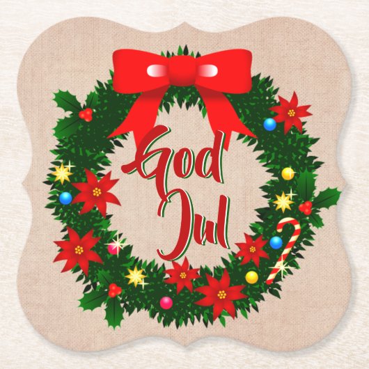 Schwedischer Gott jul-dalbana Untersetzer (Vorderseite)