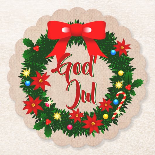 Schwedischer Gott jul-dalbana Untersetzer (Vorderseite)