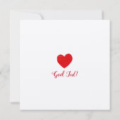 Schwedischer Gott jul! Red Heart Personalisiert Einladung (Rückseite)