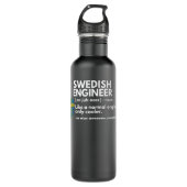 Schwedischer Ingenieur Definition Funny Sweden Eng Edelstahlflasche (Vorderseite)