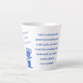 Schwedischer Kaffeeplan - Latte Tasse - Blau (Vorderseite)