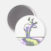Schwedischer Reindeer Magnet (Vorderseite/Rückseite)