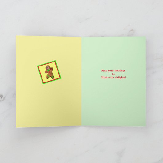 Schwedischer Tomten oder Elf Gingerbrot Baker Weih Karte (Innenseite)