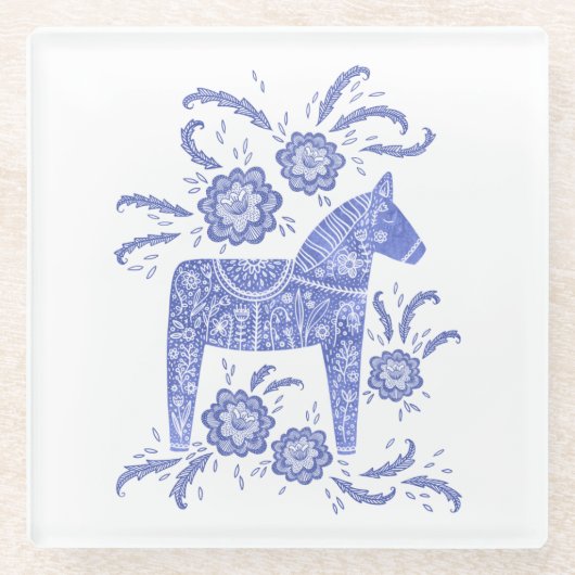 Schwedischer Untersetzer Dala Horse (Vorderseite)