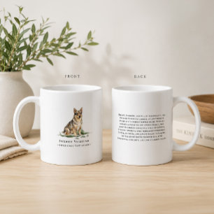 Schwedischer Vallhund-Hund Wasserfarbe Rasse Zitat Kaffeetasse
