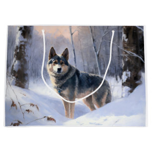 Schwedischer Vallhund Lass es schneien Weihnachten Große Geschenktüte