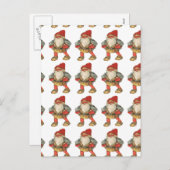 Schwedischer Weihnachtself Feiertagspostkarte (Vorne/Hinten)