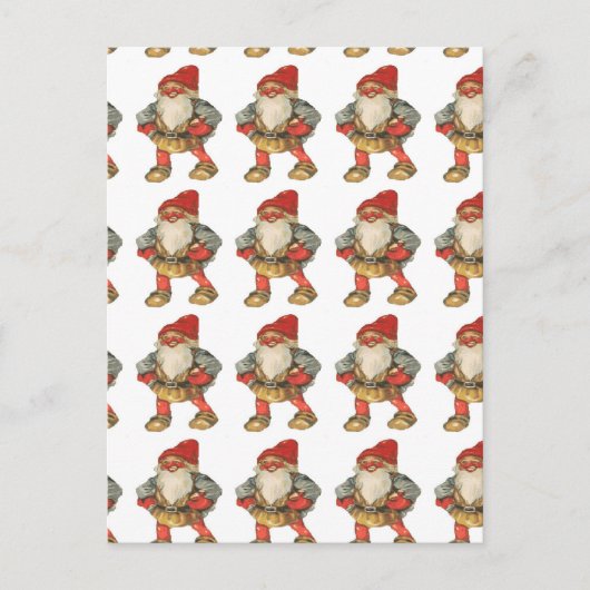 Schwedischer Weihnachtself Feiertagspostkarte (Vorderseite)