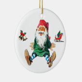 Schwedischer WeihnachtsGnome Keramik Ornament (Rechts)