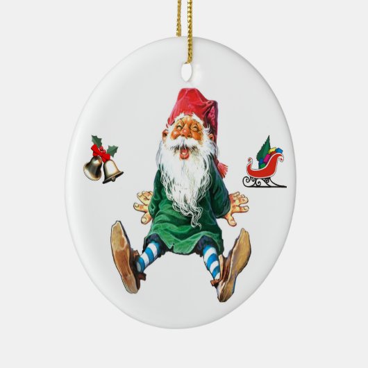 Schwedischer WeihnachtsGnome Keramik Ornament (Rechts)