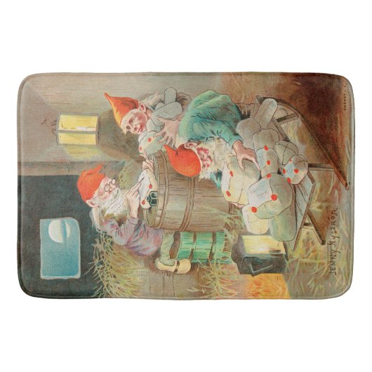 Schwedischer Weihnachtsmann (von Jenny Nyström) Badematte (Vorderseite)