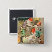 Schwedischer Weihnachtsmann (von Jenny Nyström) Button (Vorne & Hinten)