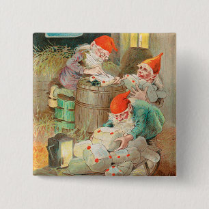 Schwedischer Weihnachtsmann (von Jenny Nyström) Button