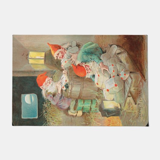 Schwedischer Weihnachtsmann (von Jenny Nyström) Fußmatte (Vorderseite)