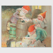 Schwedischer Weihnachtsmann (von Jenny Nyström) Geschenkpapier (Flach)