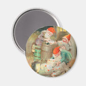 Schwedischer Weihnachtsmann (von Jenny Nyström) Magnet (Vorderseite/Rückseite)