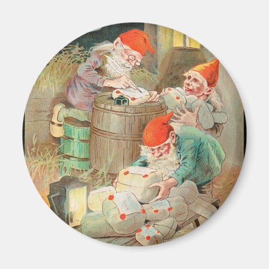 Schwedischer Weihnachtsmann (von Jenny Nyström) Magnet (Vorne)