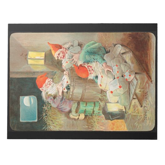 Schwedischer Weihnachtsmann (von Jenny Nyström) Notizblock (Vorderseite)