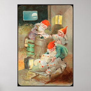 Schwedischer Weihnachtsmann (von Jenny Nyström) Poster