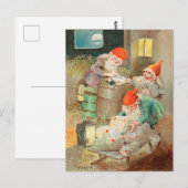 Schwedischer Weihnachtsmann (von Jenny Nyström) Postkarte (Vorne/Hinten)