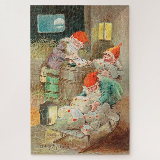 Schwedischer Weihnachtsmann (von Jenny Nyström) Puzzle (Vertikal)