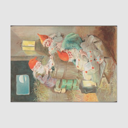 Schwedischer Weihnachtsmann (von Jenny Nyström) Seidenpapier (Vorderseite)