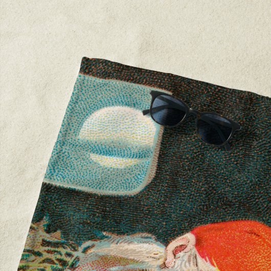 Schwedischer Weihnachtsmann (von Jenny Nyström) Strandtuch (Beispiel)