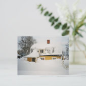 Schwedischer Winter Postkarte (Stehend Vorderseite)