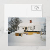 Schwedischer Winter Postkarte (Vorne/Hinten)