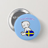 Schwedisches Baby Button (Vorne & Hinten)