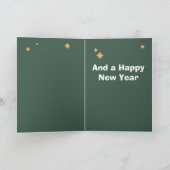 Schwedisches Dala HorChristmas, weiß Feiertagskarte (Innenseite)