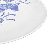 Schwedisches Dala Horse Blue and White Cutting Boa Schneidebrett (Ecke)