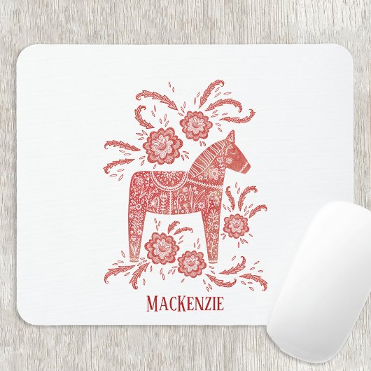 Schwedisches Dala Horse Personalisiert Mousepad