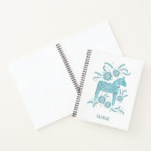 Schwedisches Dala Horse Personalisiert Notizblock (Innenseite)