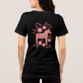 Schwedisches Dala Horse Personalisiert Tri-Blend Shirt (Rückseite)