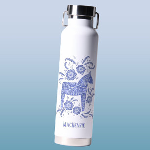 Schwedisches Dala Horse Personalisiert Trinkflasche